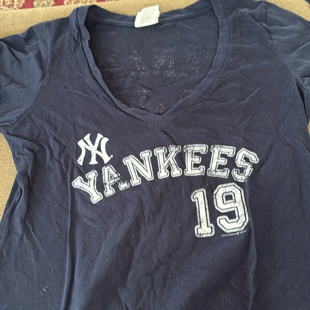 5th & Ocean Girls Navy Blue Yankees New York T-Shirt Large (NH)